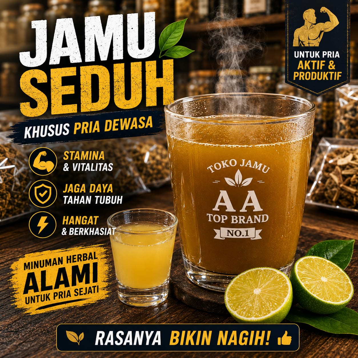 Jamu seduh khusus pria dewasa