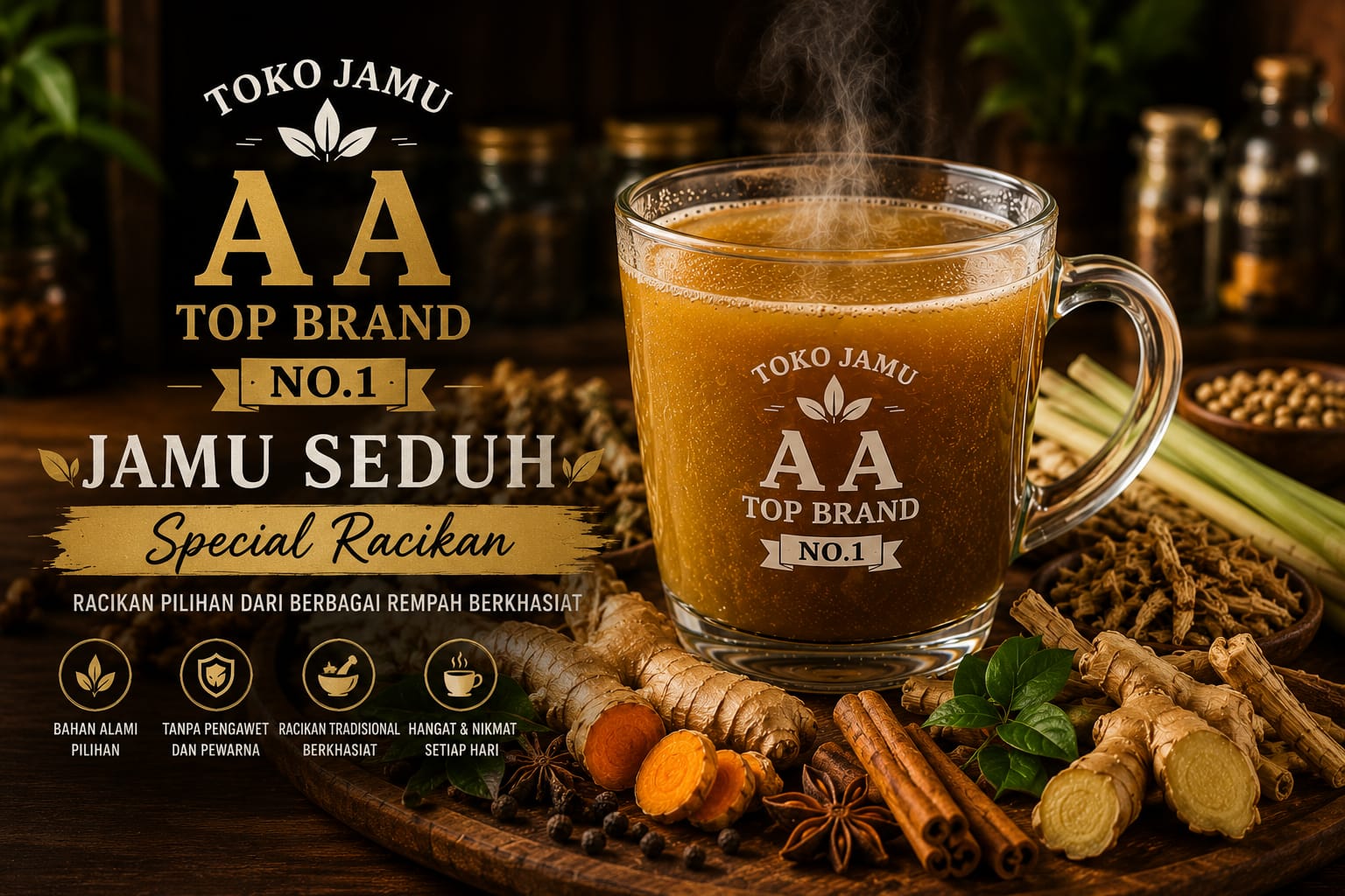 Jamu seduh racikan pilihan Toko Jamu AA