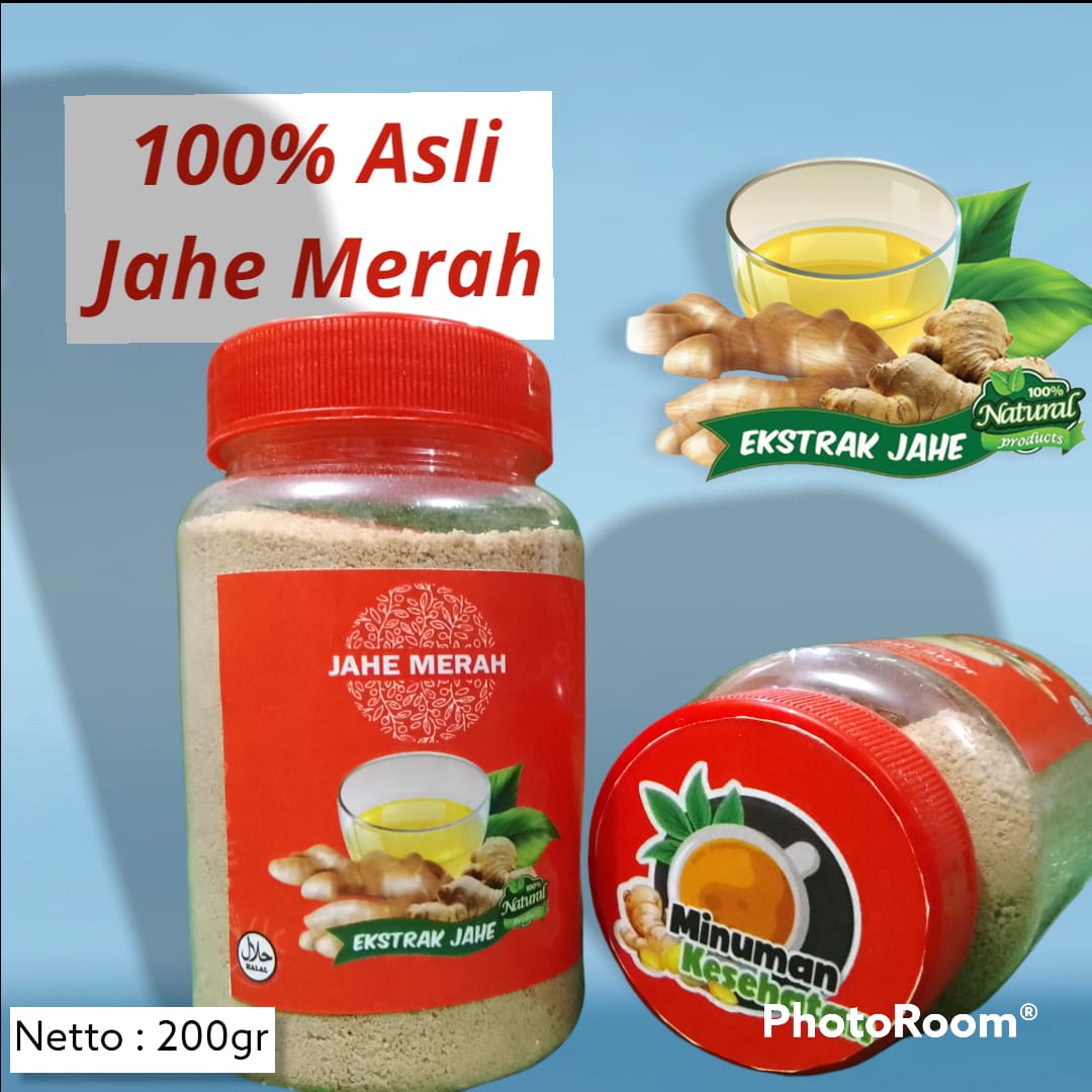 Produk minuman serbuk jahe merah
